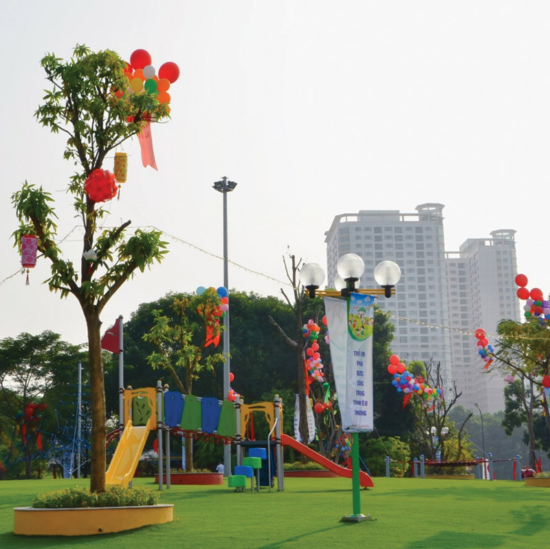 Nghia Do Park - A quiet space in the heart of Cau Giay, Hanoi